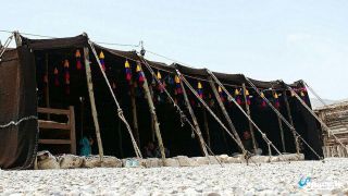 سیاه چادر اقامتگاه بوم گردی آسمان آبی-فارس-فسا-روستای آسمان آبی